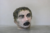Black mouth  2018,  h.88,5 cm, Ceramics.