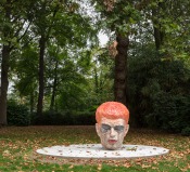 Red hair  2018,  h.109 cm, Ceramics, 'Illusion' Park ter Beuken, Lokeren.